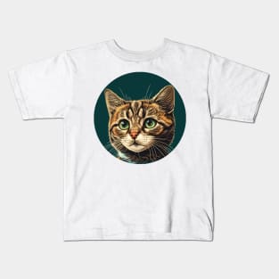 Ew People Retro Cat Funny Vintage Introvert Kids T-Shirt